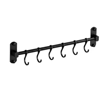 Wall Mounted Kitchen & Bathroom Organizer with Aluminum Hooks