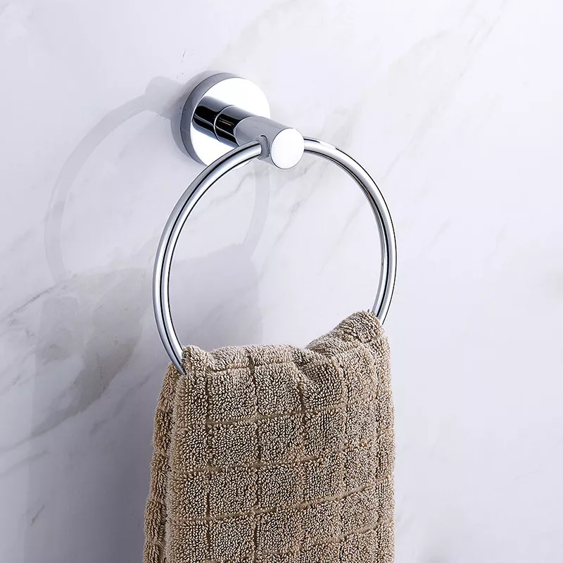 Stainless Steel Towel Ring – Wall-Mounted Round Towel Holder for Bathroom - Image 2