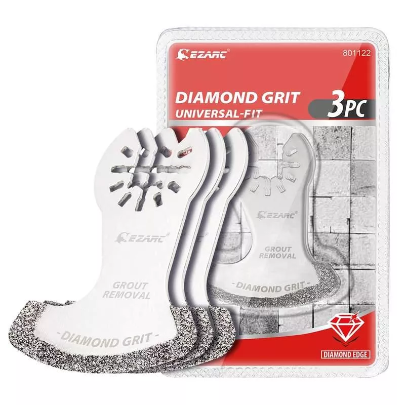 3PC Oscillating Multi Tool Diamond Blades for Grout Removal and Mortar Cutting