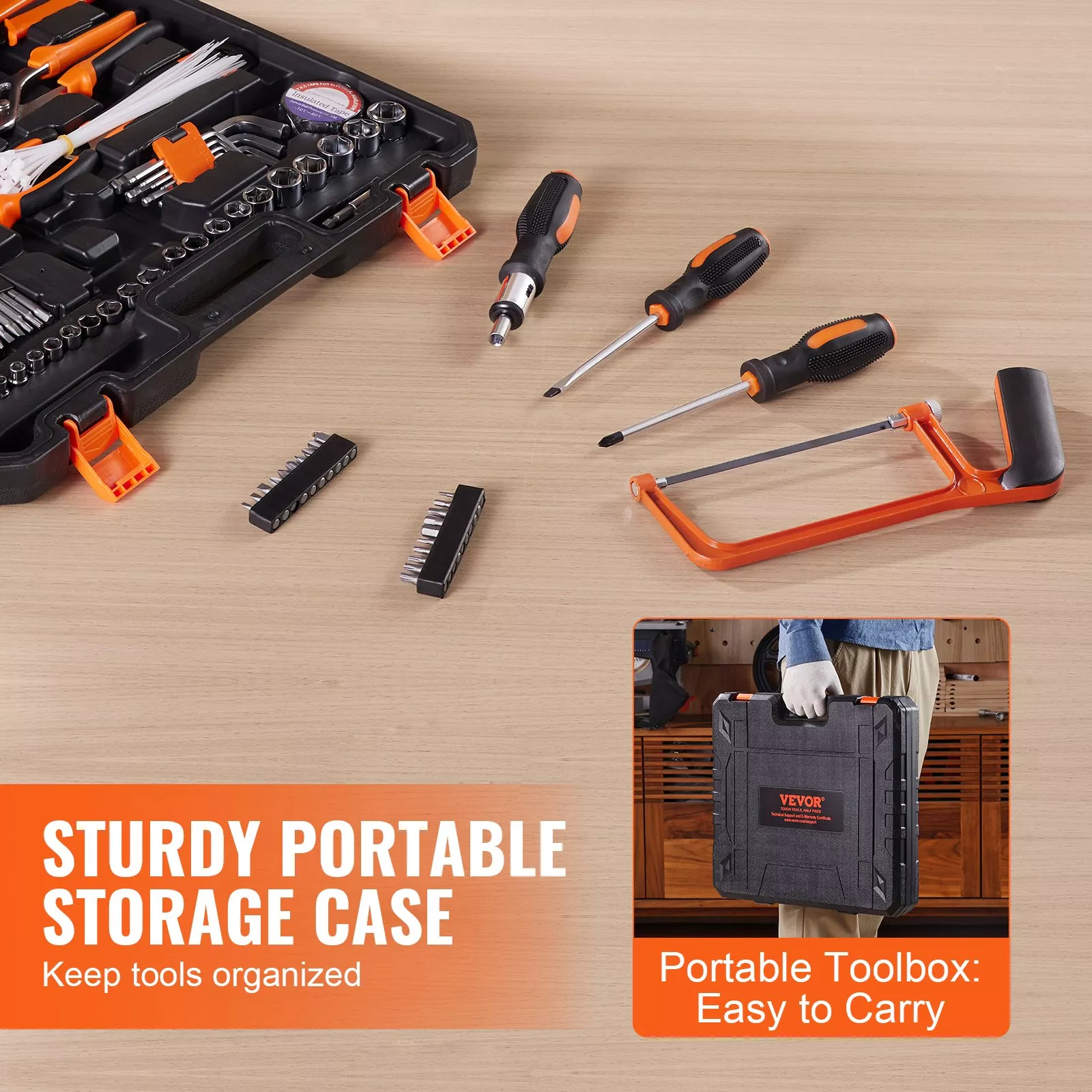 Comprehensive Home Repair Tool Kit with Portable Storage Case - Image 4