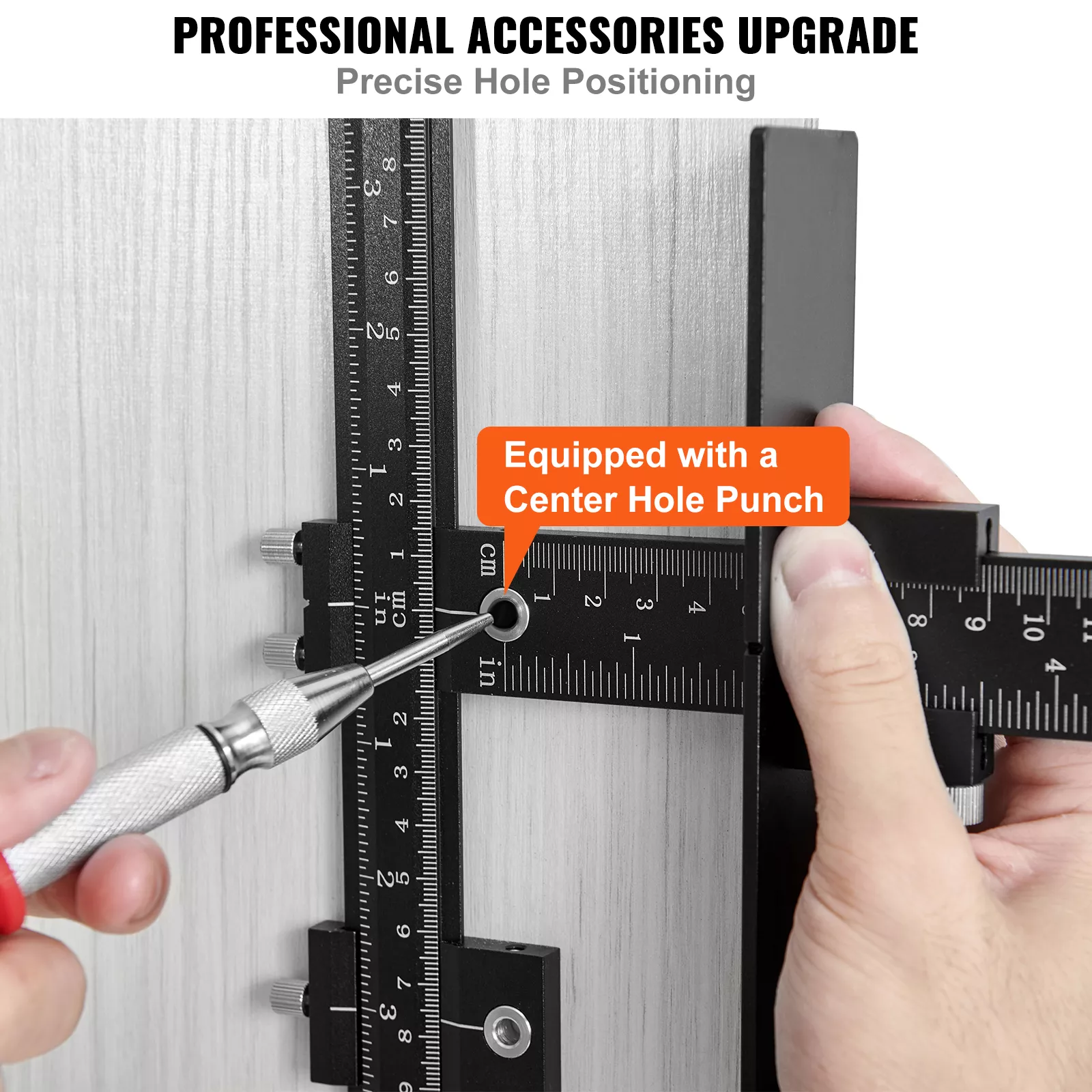 Adjustable Cabinet Hardware Jig with Center Punch - Image 4