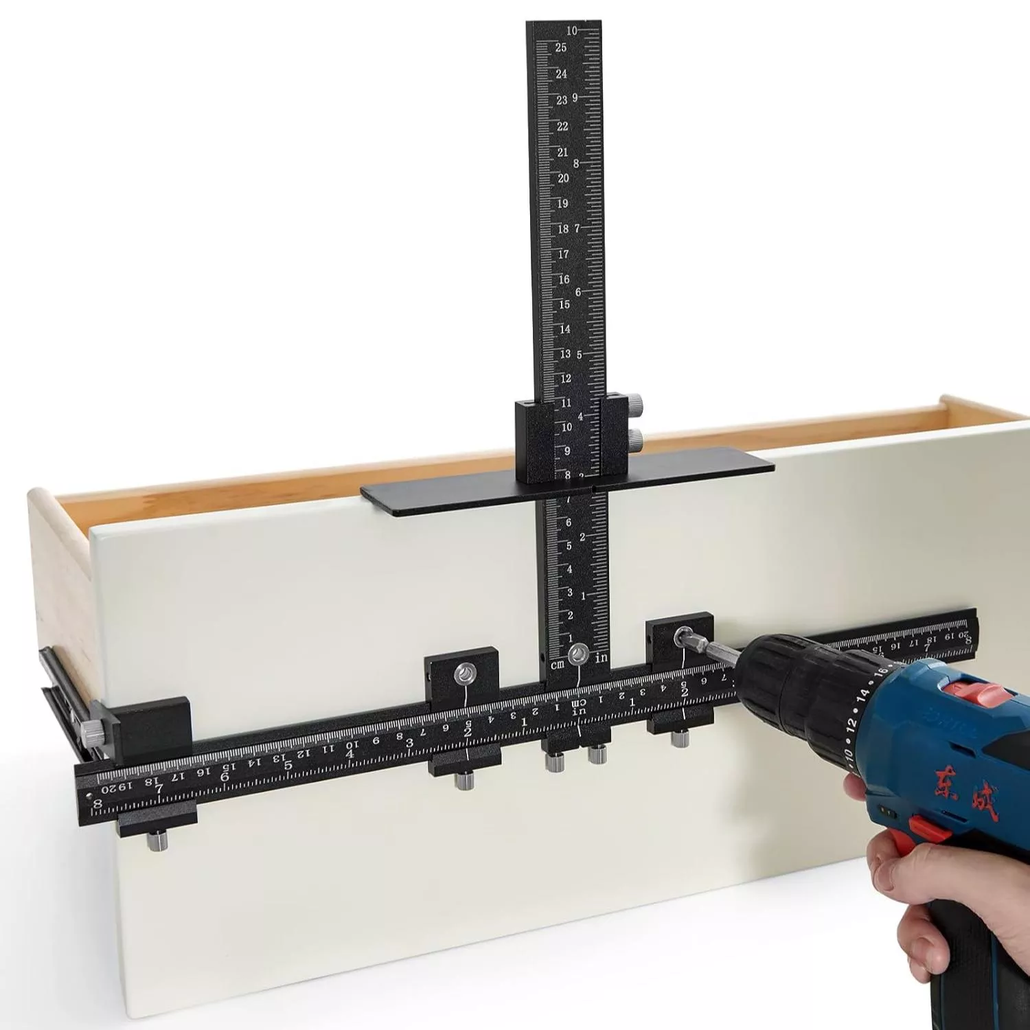 Adjustable Cabinet Hardware Jig with Center Punch