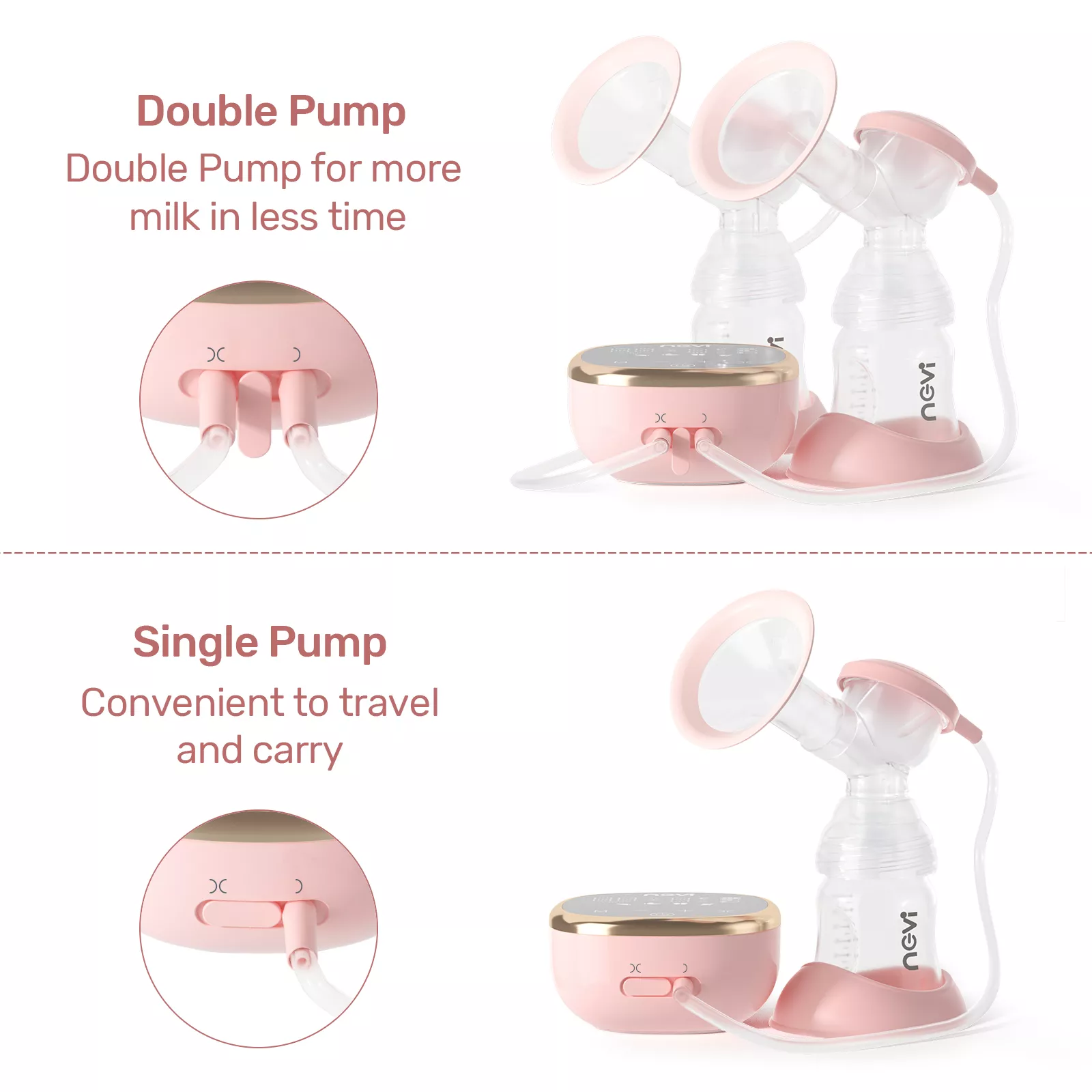 Double Electric Breast Pump with 4 Modes, 9 Levels, and 10 Storage Bags - Image 5