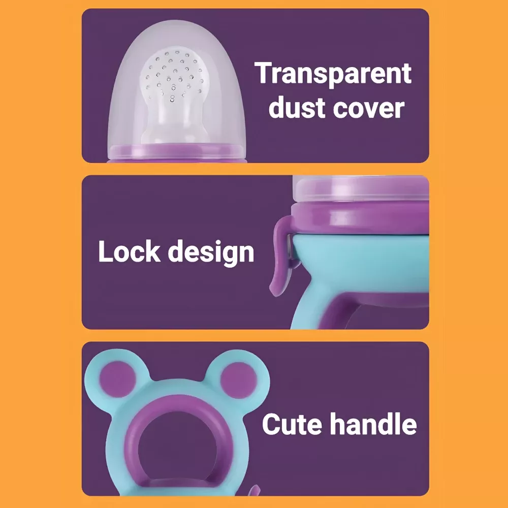 Baby Rattle Pacifier Teether Toy - 3-in-1 Silicone Feeding & Shaking Bell - Image 3