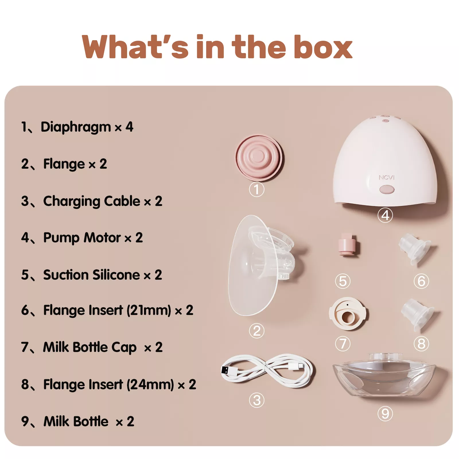 Hands-Free Wearable Double Electric Breast Pump with 4 Modes & 9 Suction Levels - Image 5