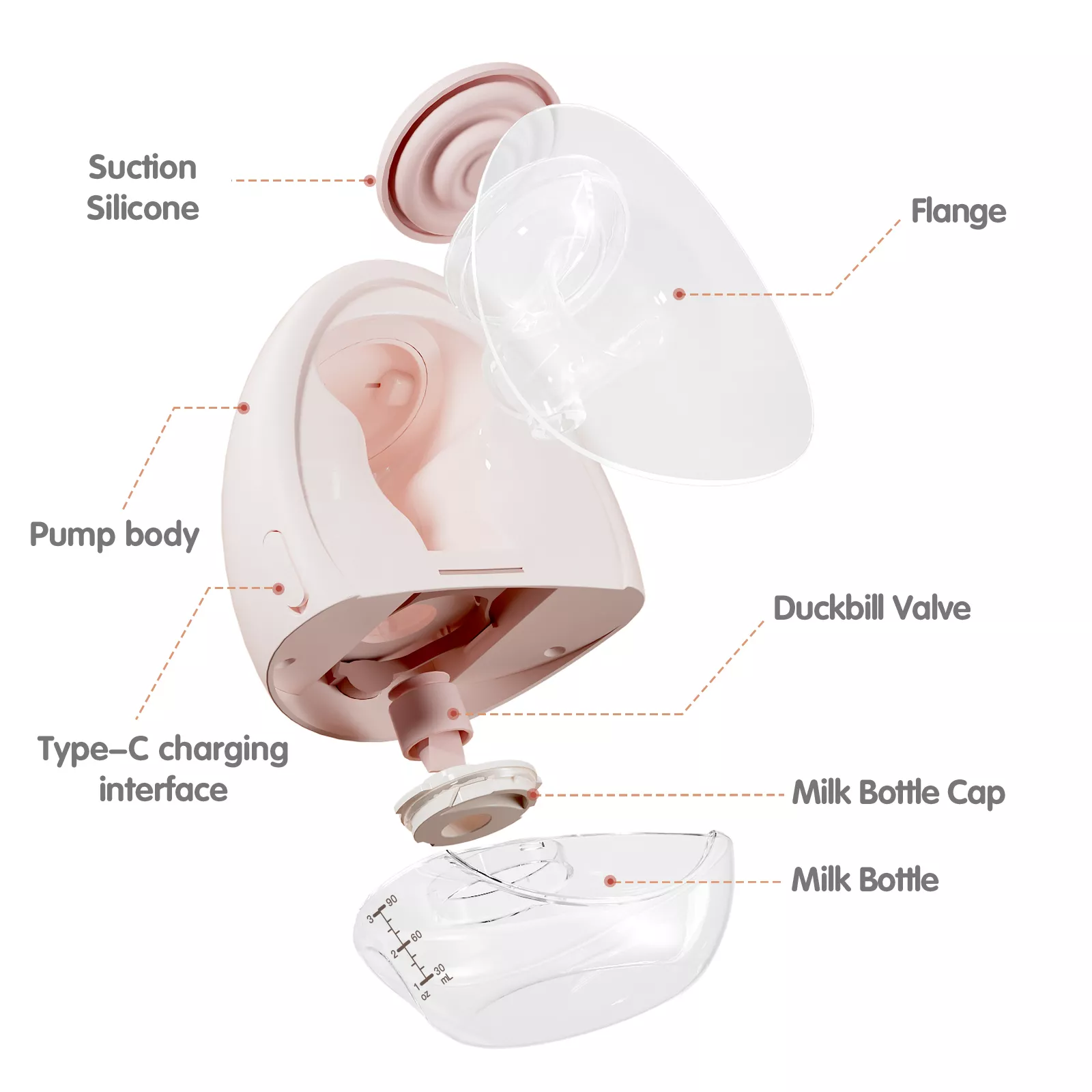 Hands-Free Wearable Double Electric Breast Pump with 4 Modes & 9 Suction Levels - Image 4