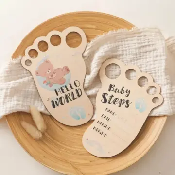Wooden Baby Milestone Card