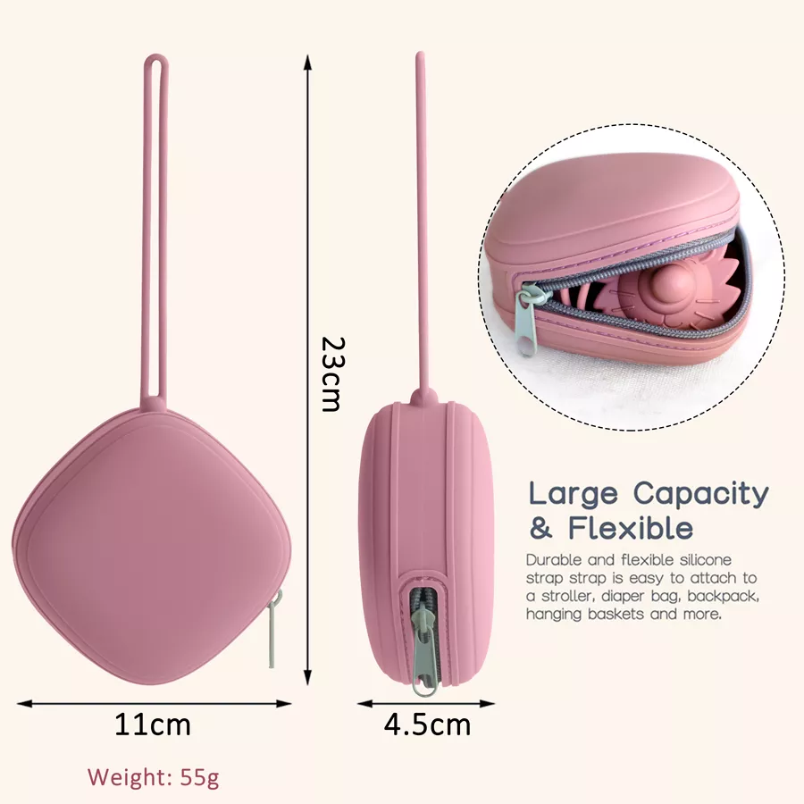 Baby Pacifier Holder & Portable Soother Container – Food Grade Silicone Nipple Case - Image 5