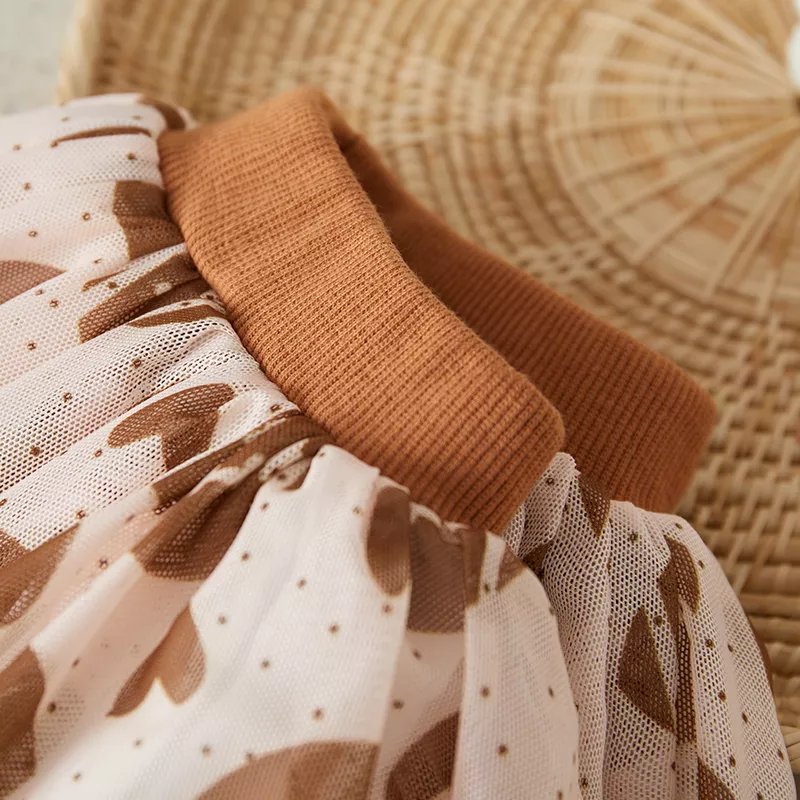 Toddler Girl Fall Outfits - Long Sleeve Rugby Sweatshirt & Mini Skirt 2Pcs Set - Image 7