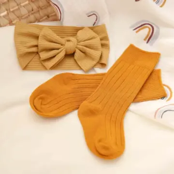 Baby Headband & Socks Set with Bows