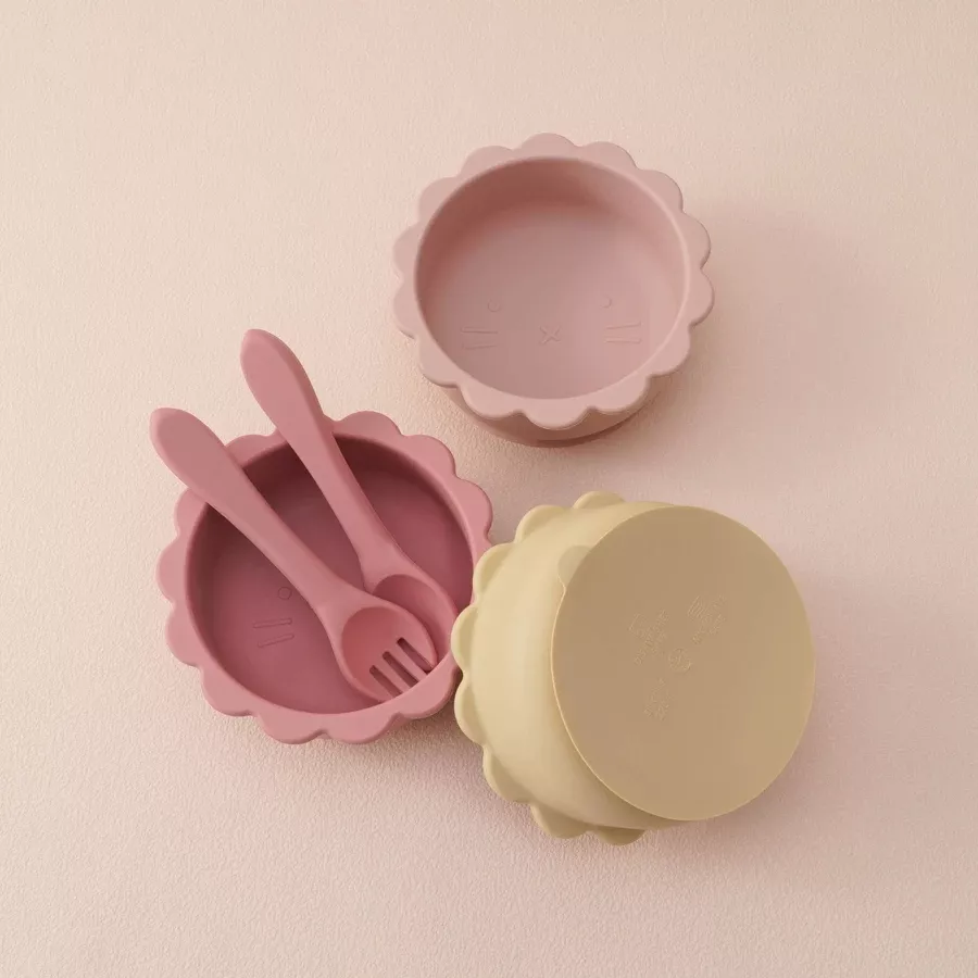 3PCS Baby Silicone Tableware Set - Image 5