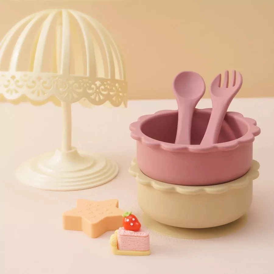 3PCS Baby Silicone Tableware Set - Image 4