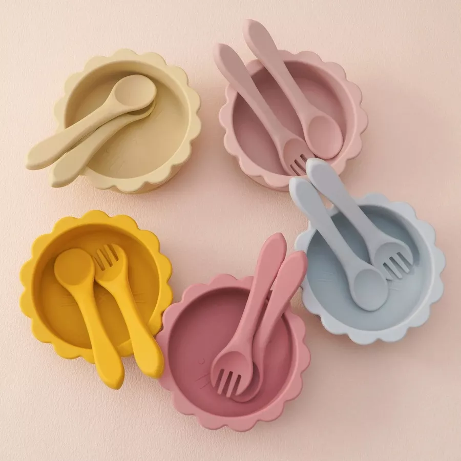 3PCS Baby Silicone Tableware Set - Image 6