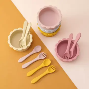 3PCS Baby Silicone Tableware Set