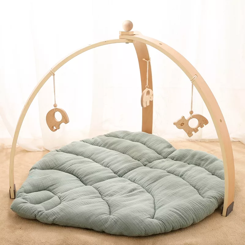 Wooden Baby Play Gym with Activity Pendants – Fitness Rack & Room Decoration - Image 7