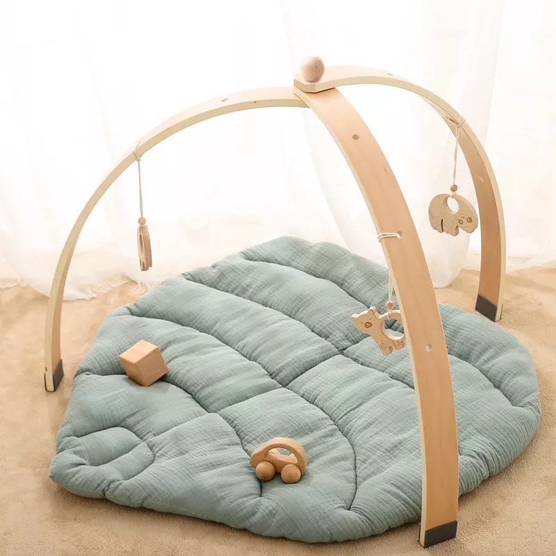 Wooden Baby Play Gym with Activity Pendants – Fitness Rack & Room Decoration - Image 4