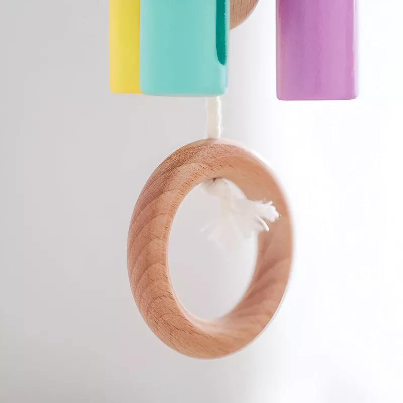 Wooden Baby Rattle Mobile with Rotating Bed Bell - Image 5