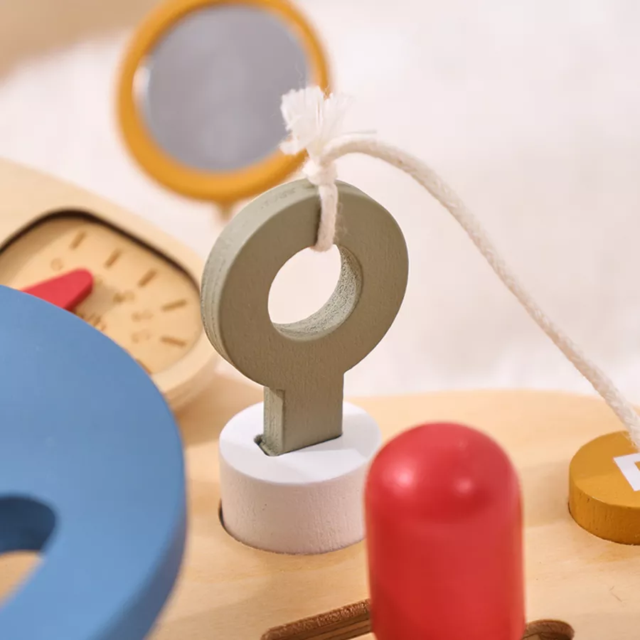 Wooden Montessori Steering Wheel Busy Board - Image 5