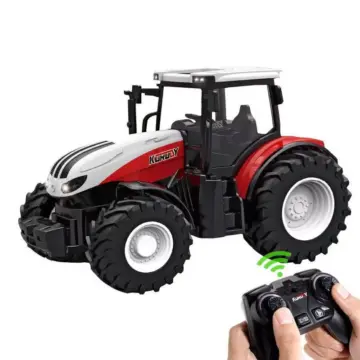 1:24 Remote Control Tractor Trailer with LED Headlight – RC Farm Truck for Kids