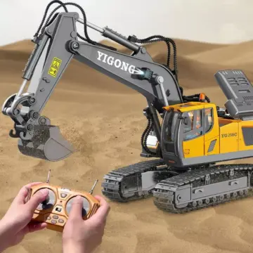 RC Construction Vehicle Set - Remote Control Excavator, Dump Truck & Bulldozer Toys