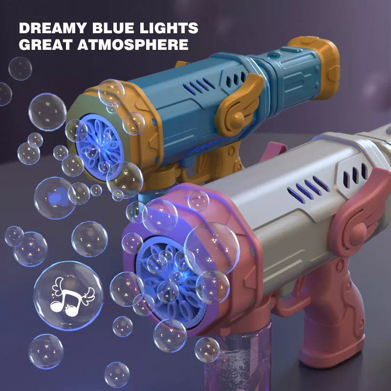 Electric Bubble Gun with Lights – Kids Outdoor Summer Fun Bubble Maker - Image 2