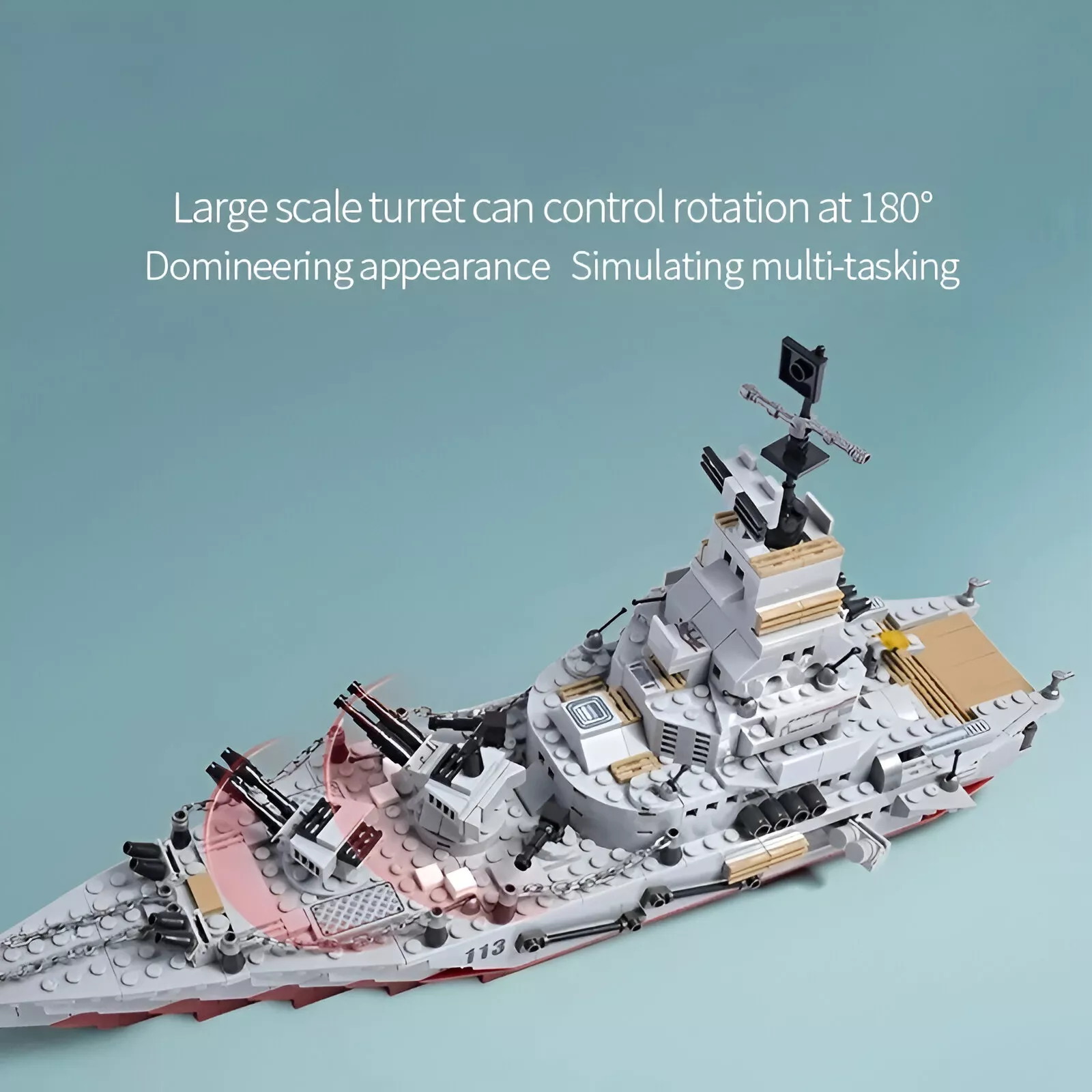 884-Piece Ocean Cruiser Warship Building Set - Image 3