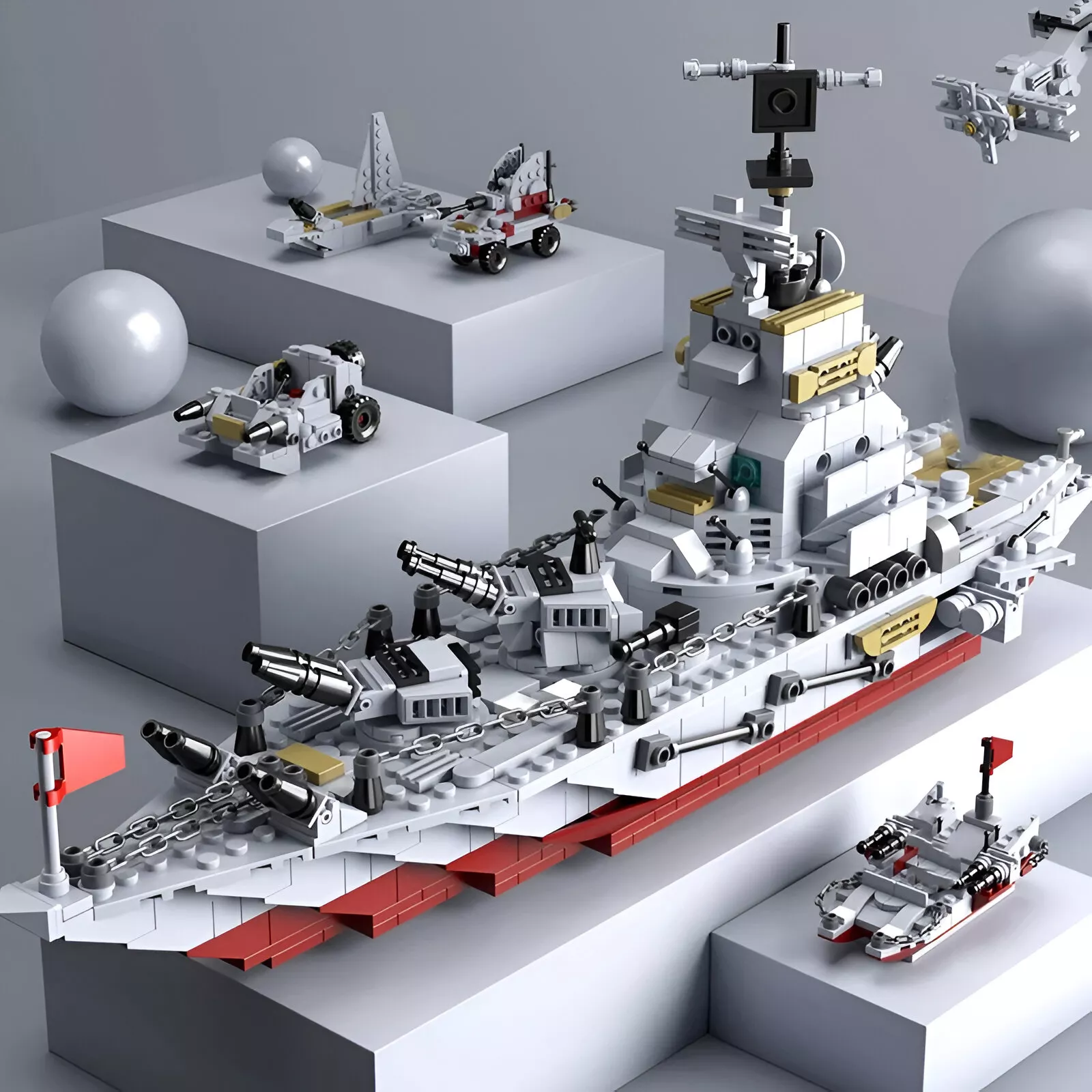 884-Piece Ocean Cruiser Warship Building Set