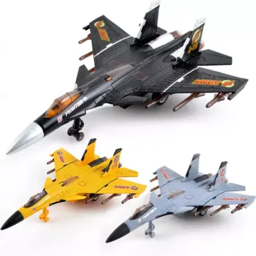 Pull-Back Die Cast Metal Fighter Jet Toy with Sound & Light