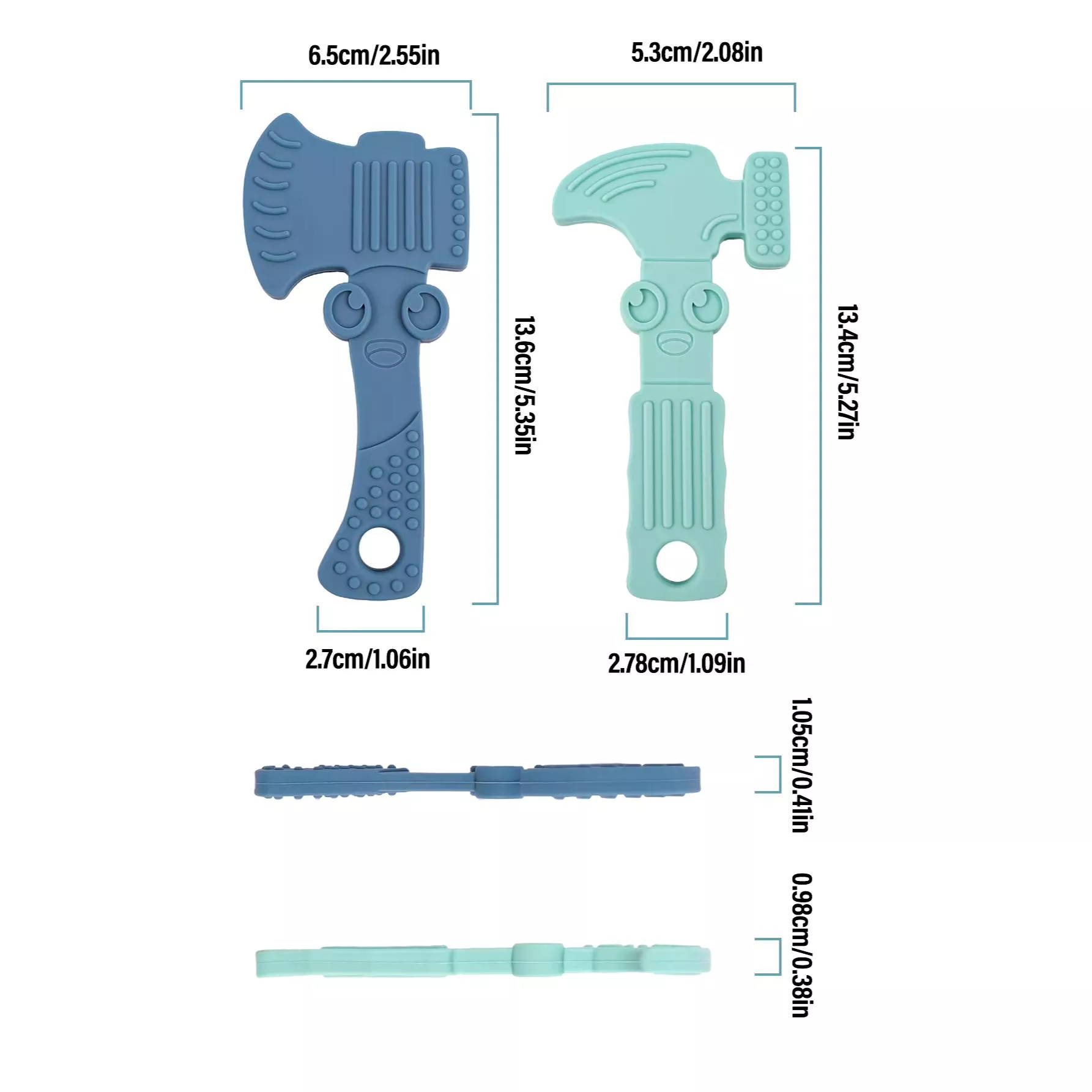 Silicone Baby Teether Toys - Cartoon Tool Shape for Teething & Sensory Development - Image 8