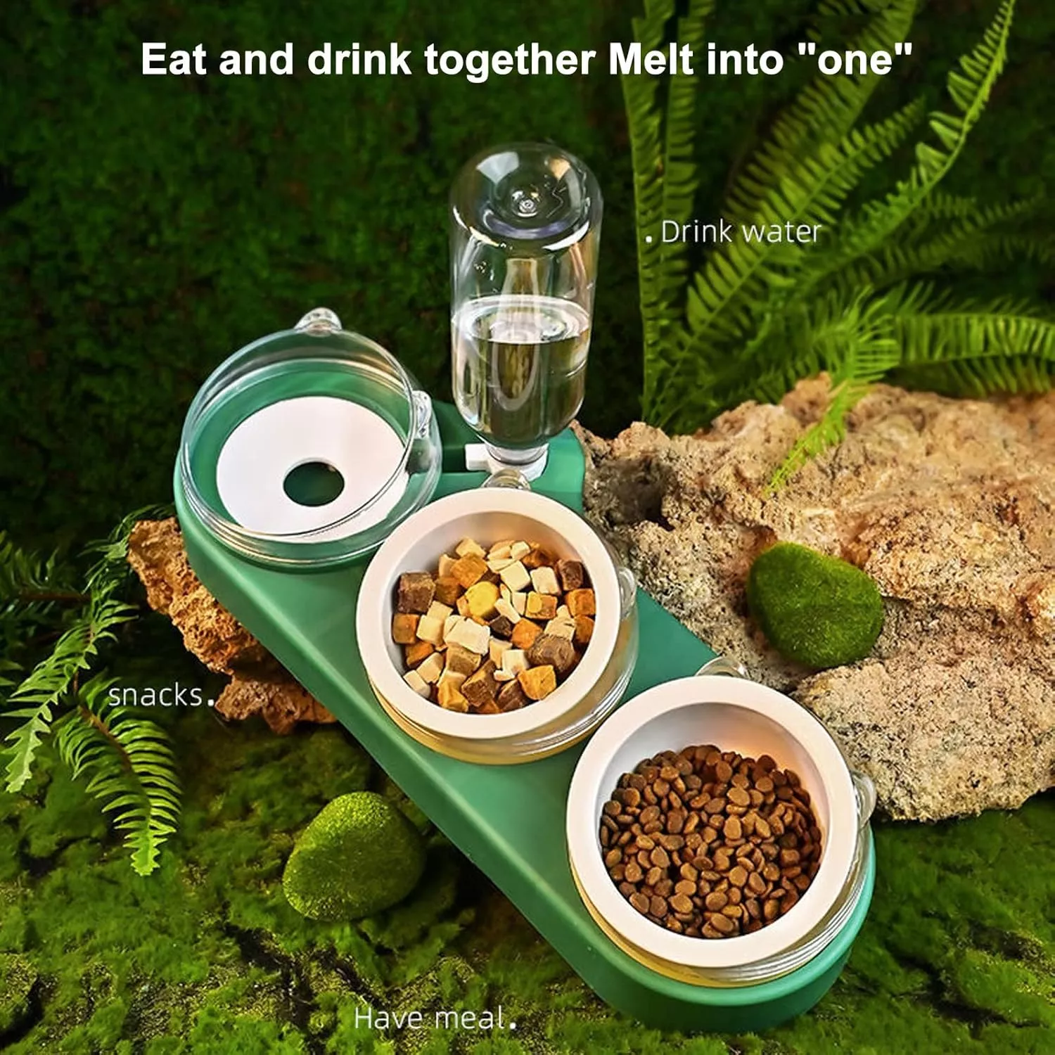 Ceramic Cat Bowl with Drinking Fountain - Image 2