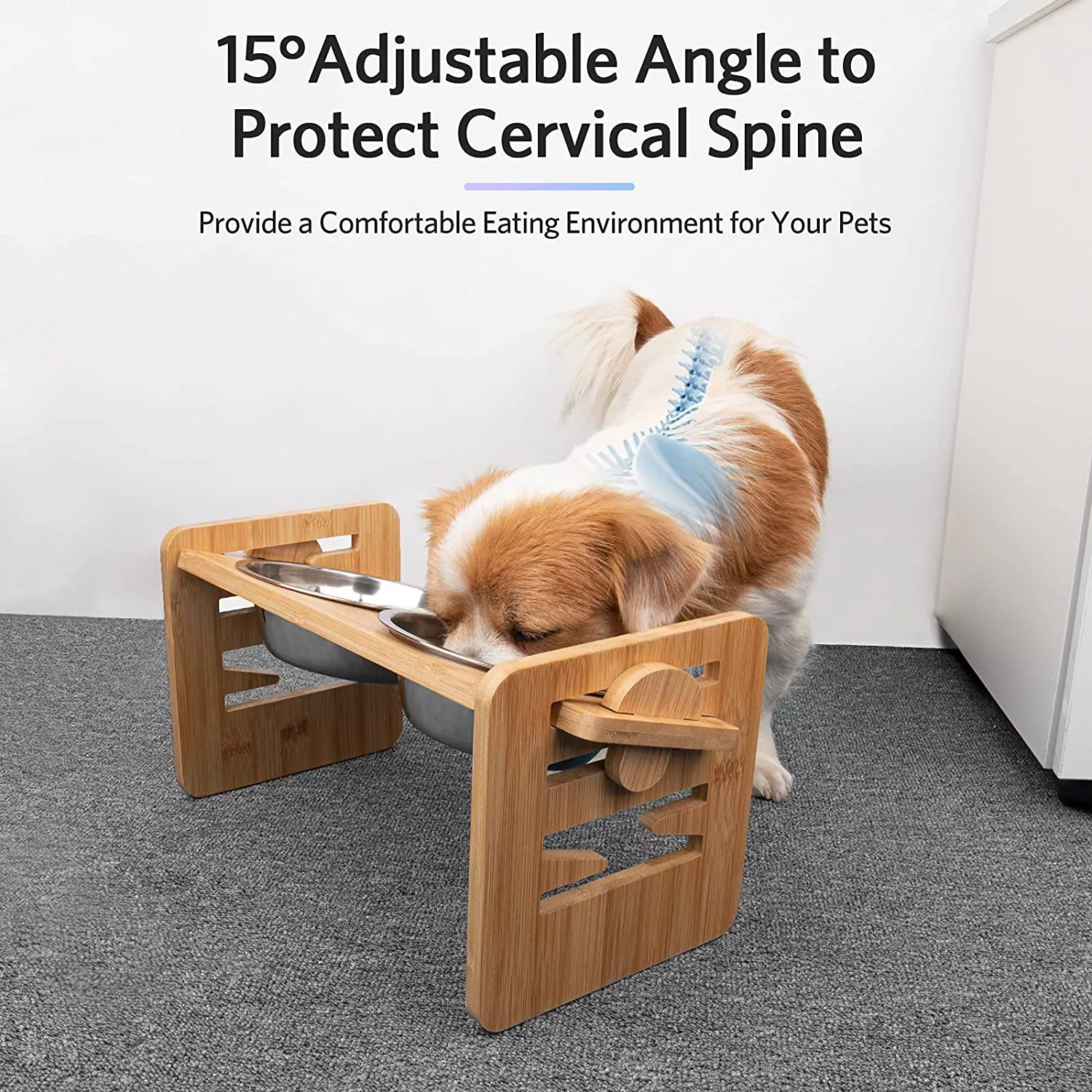 Adjustable Raised Pet Bowl for Cats and Small Dogs - Image 2