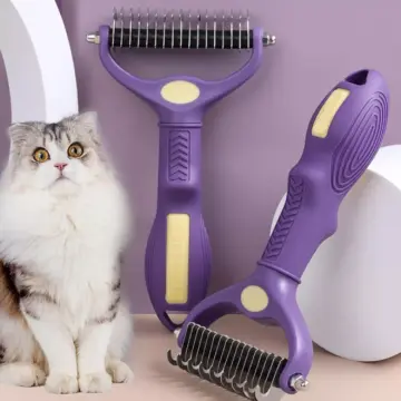 Double-Sided Foldable Dog Brush and Comb for Grooming & Hair Removal