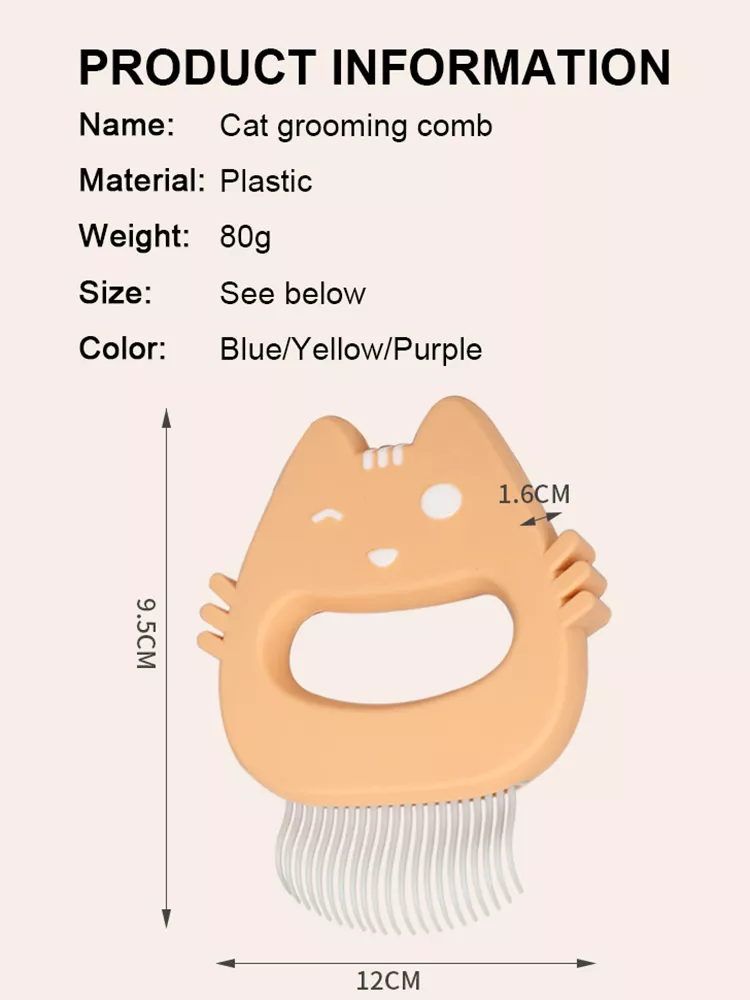 Soft Teeth Cat Deshedding Comb & Massage Brush for Kittens and Puppies - Image 6