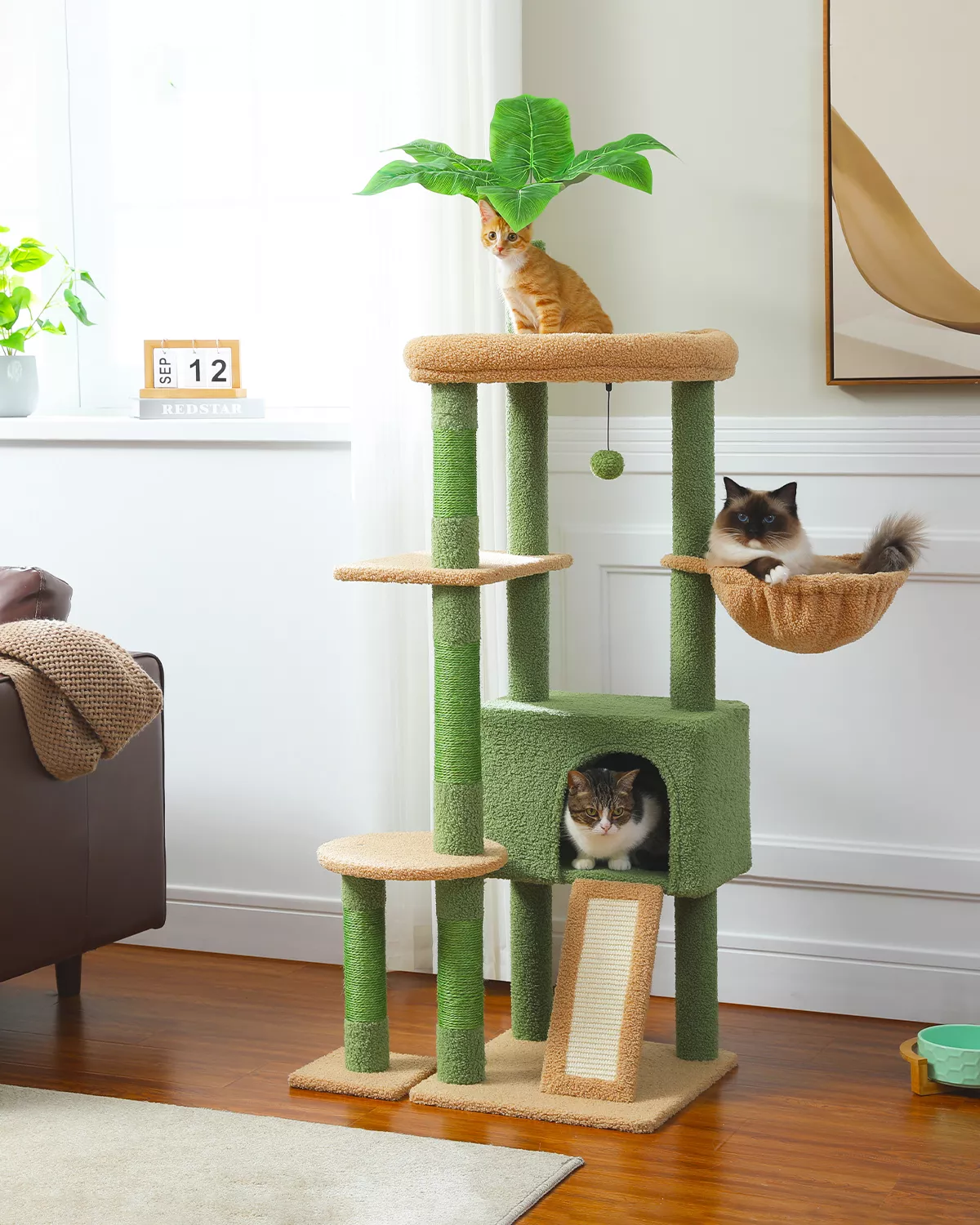 Cat Tree with Sisal Scratching Posts, Multi-Level Tower, and Spacious Condo - Image 2
