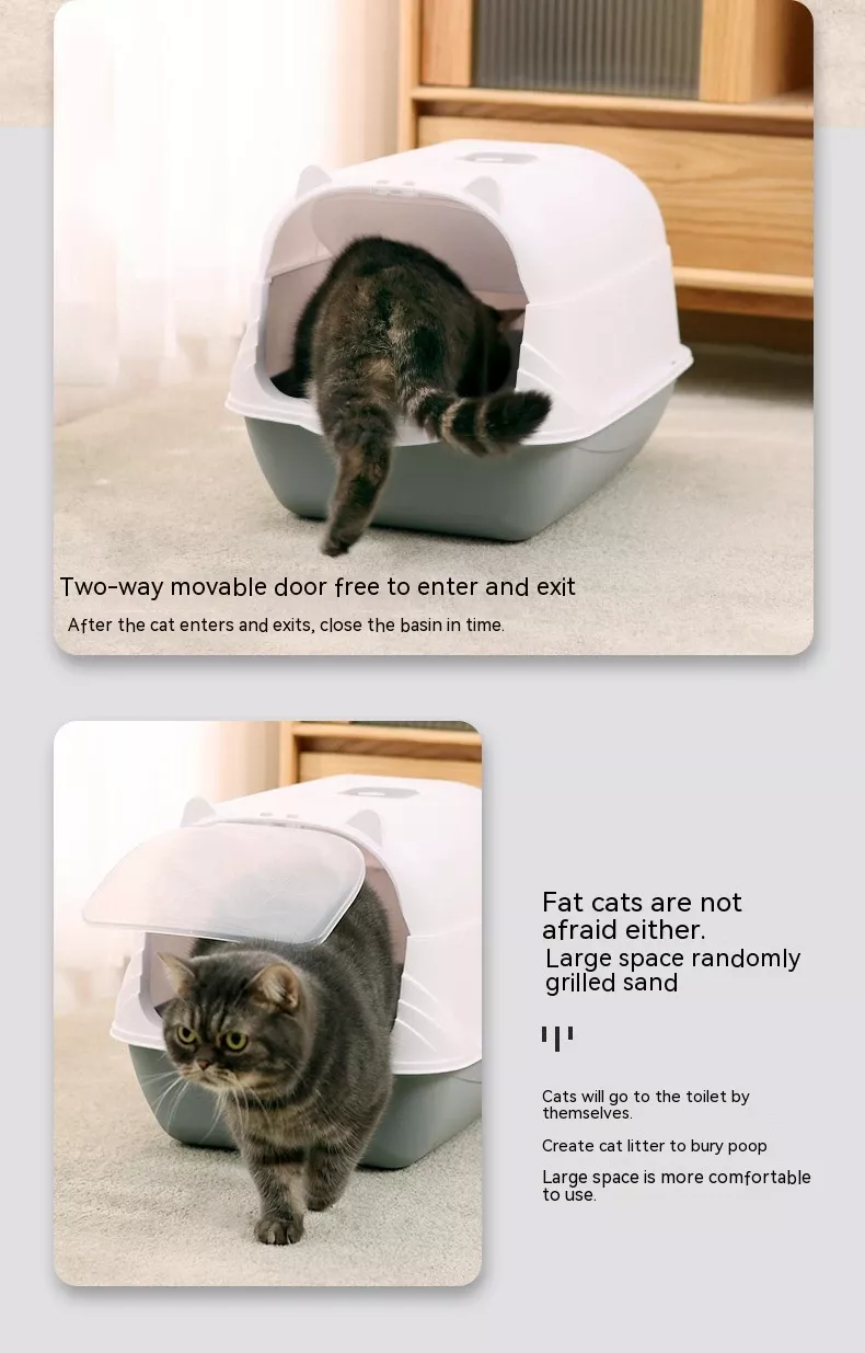 Fully Enclosed Splash-Proof Cat Litter Box - Image 5