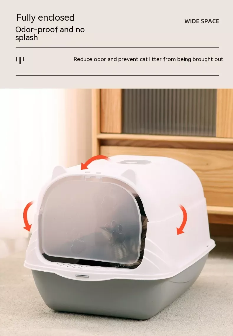 Fully Enclosed Splash-Proof Cat Litter Box - Image 4