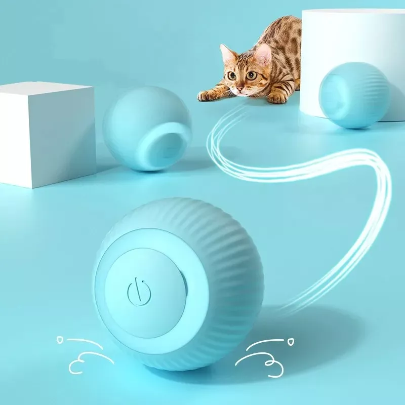 Interactive Electric Rolling Cat Ball Toy – Smart Self-Moving Training Toy for Indoor Cats