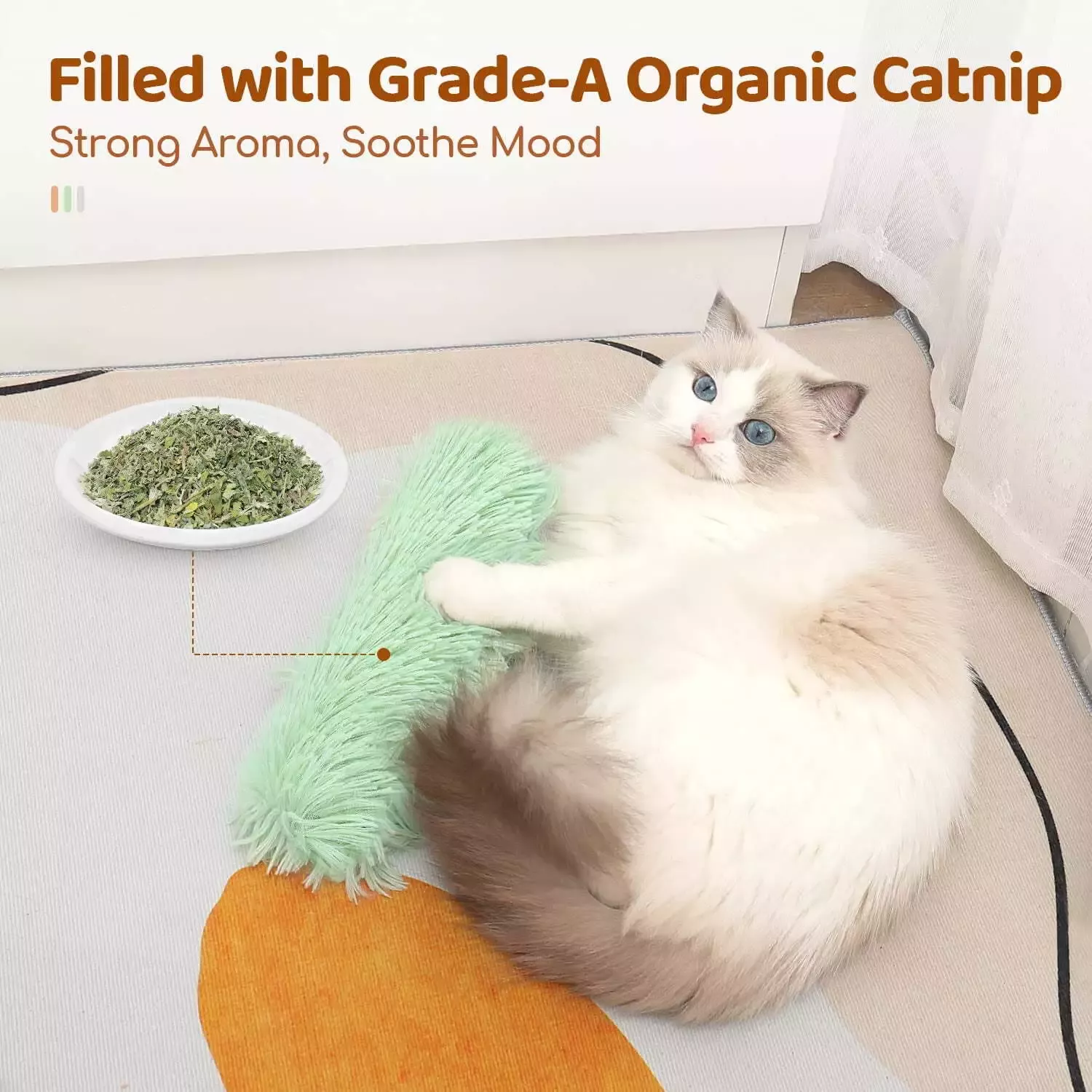 Interactive Catnip Plush Pillow Toy - Image 4