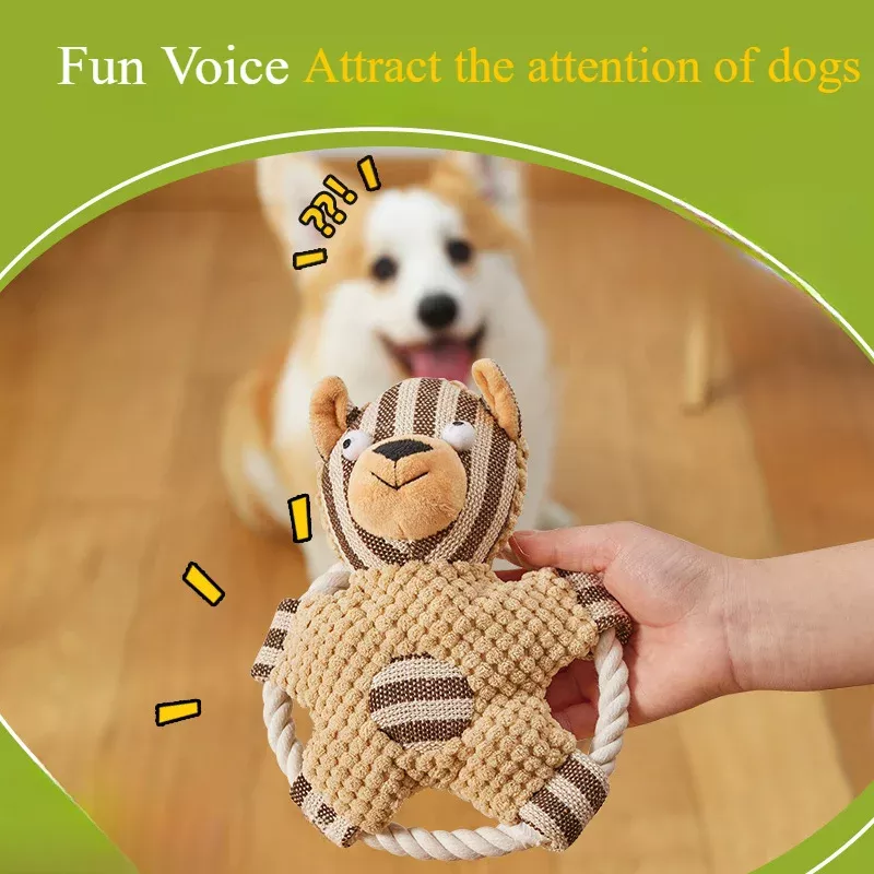 Durable Cotton Rope Peanut Pig Toy for Dogs - Teeth Cleaning & Chew Toy - Image 2