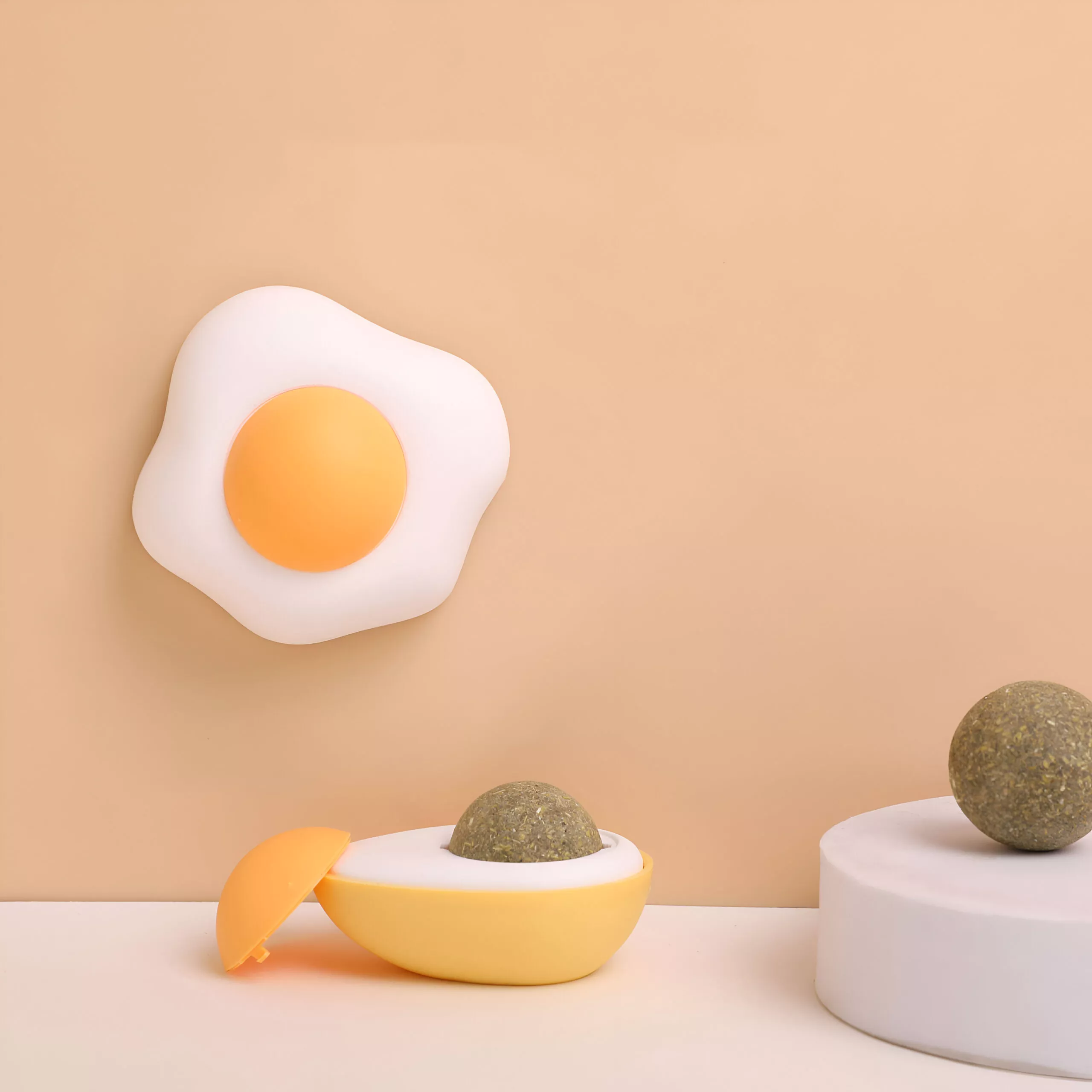 Natural Cat Grass Ball Toy - Digestive Aid & Hairball Remover with Catnip - Image 3