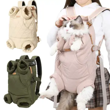 Winter Warm Travel Cat Carrier Backpack for Small Breeds