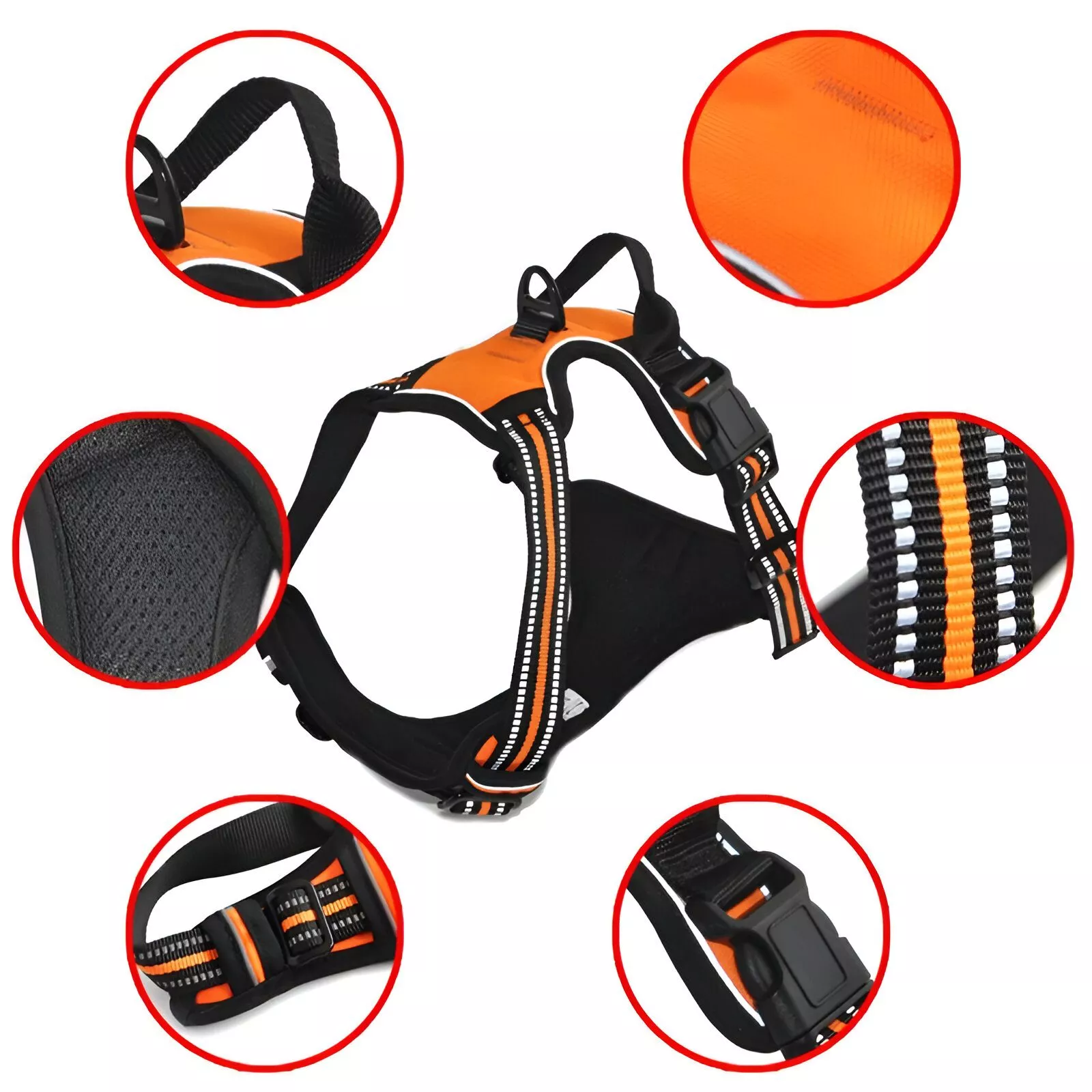 Adjustable No-Pull Reflective Dog Harness for Outdoor Adventures - Image 2