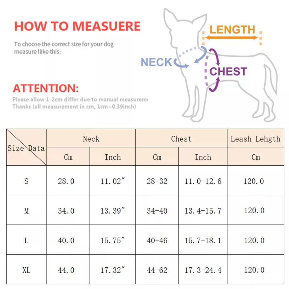 Adjustable Dog Harness Vest with Leash for Small Dogs, Escape Prevention - Image 8