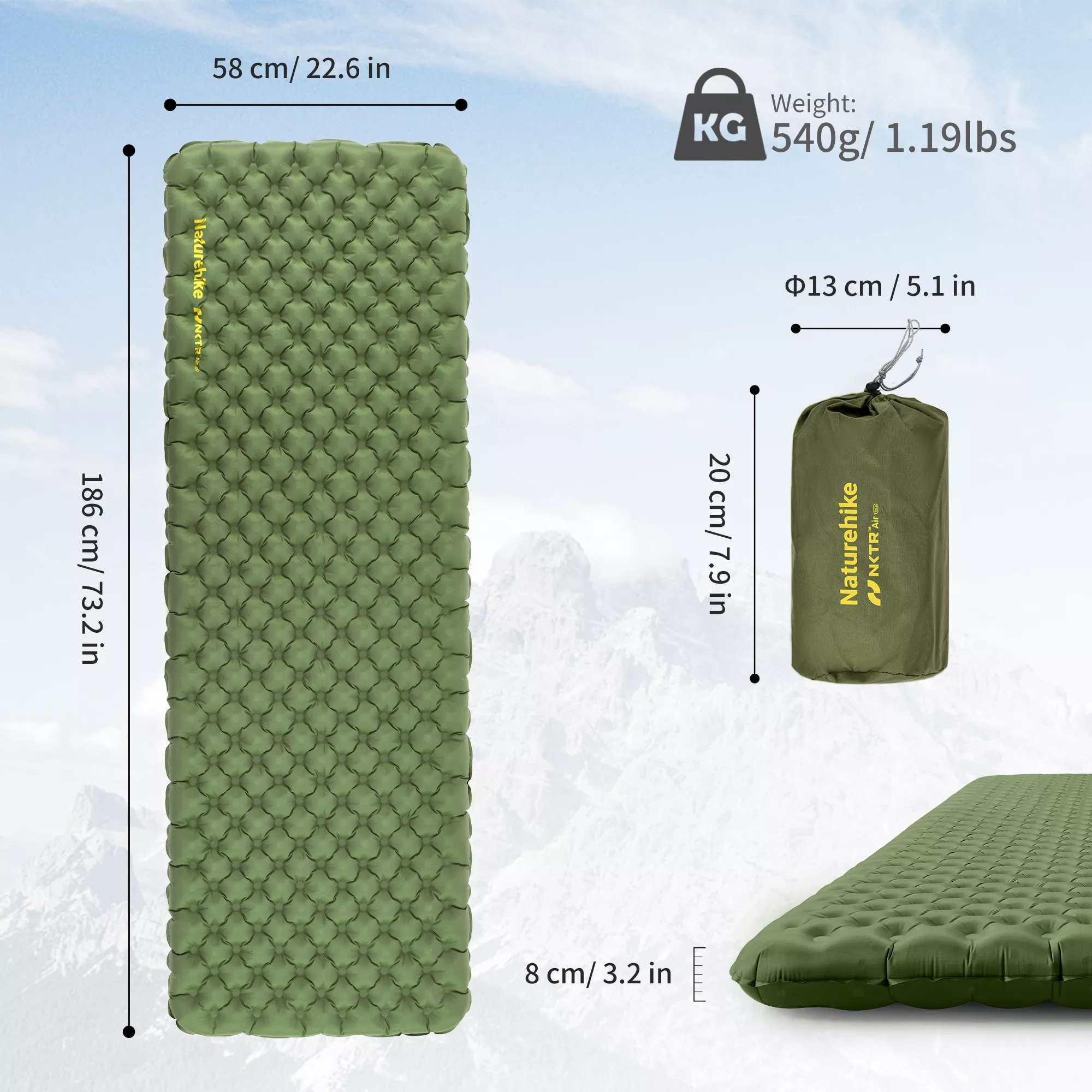 4.6 R-Value Ultralight Air Mattress for Camping, Hiking, and Climbing - Image 6
