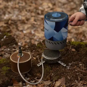 Compact Windproof Camping Stove System with Heat Exchanger & Pressure Regulator