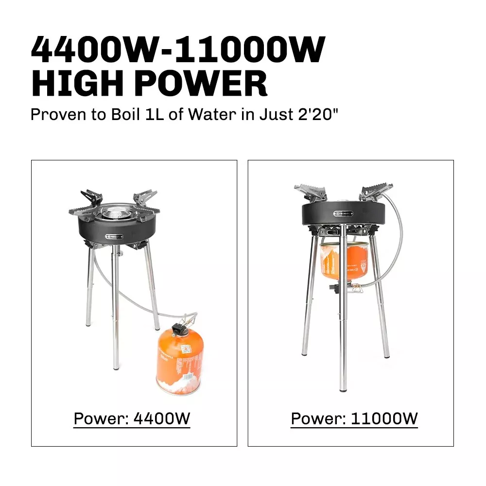 High-Power Outdoor Gas Camping Stove with Adjustable Preheaters & Portable Design - Image 7