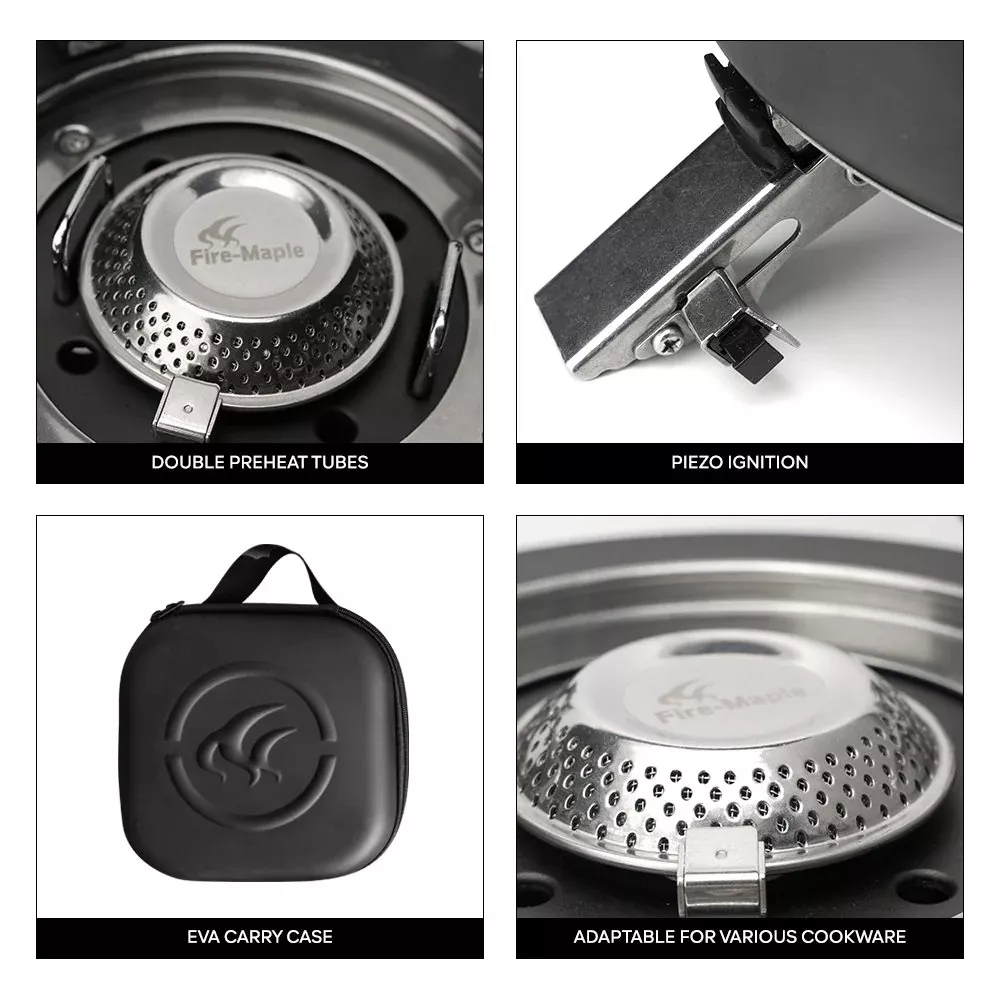 High-Power Outdoor Gas Camping Stove with Adjustable Preheaters & Portable Design - Image 8