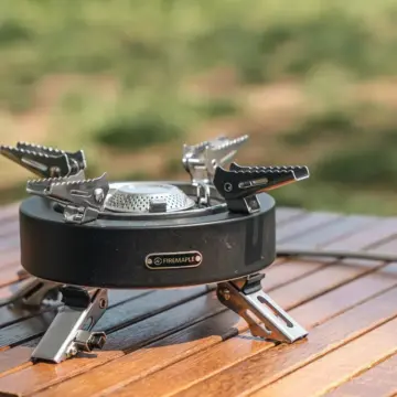 High-Power Outdoor Gas Camping Stove with Adjustable Preheaters & Portable Design