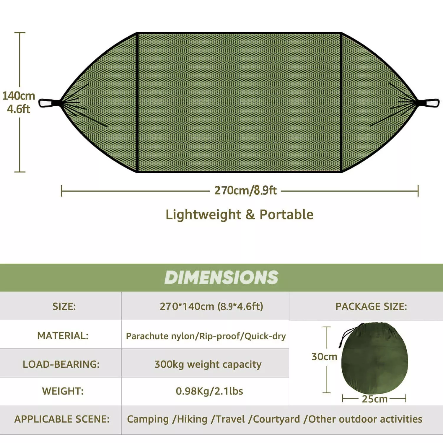 Ultra-Light Travel Camping Hammock with Pop-Up Mosquito Net for Outdoor Adventures - Image 6