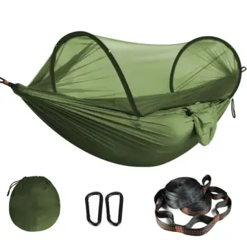 Ultra-Light Travel Camping Hammock with Pop-Up Mosquito Net for Outdoor Adventures